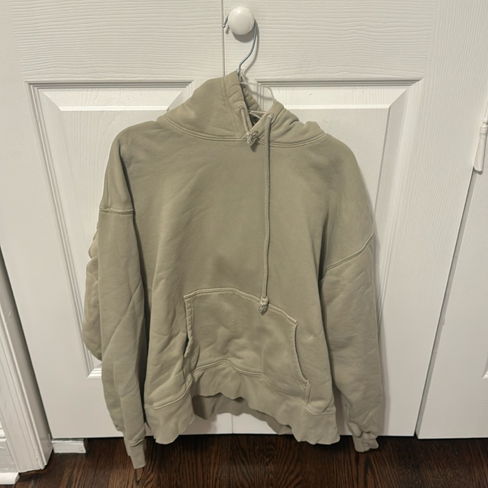 Aritzia TNA Cozy AF Fleece Green Hoodie